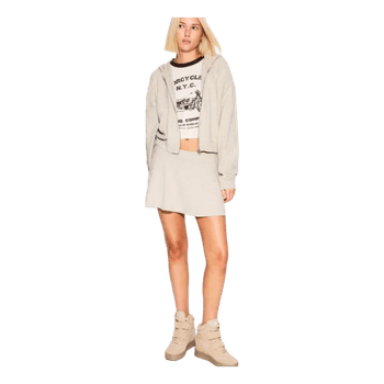 Beige mini skirt