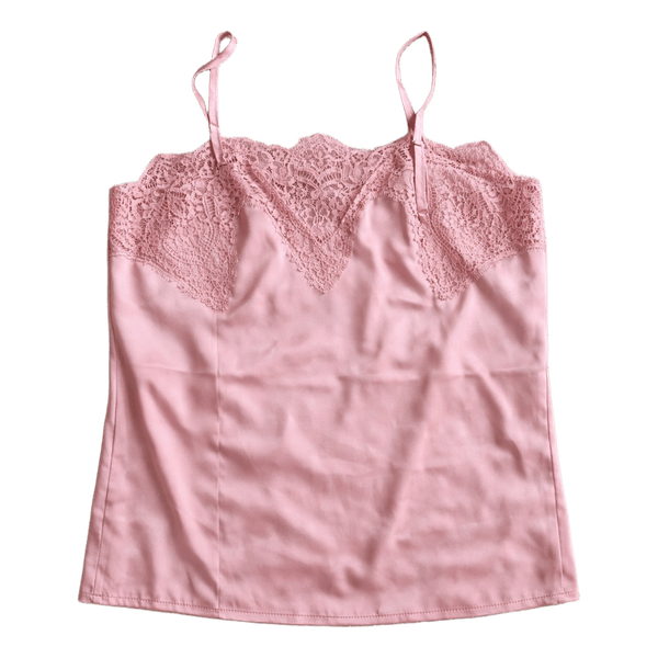Pink lace camisole