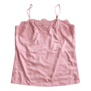 Pink lace camisole