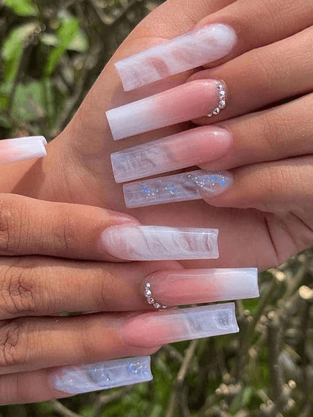 ombre press-on nails