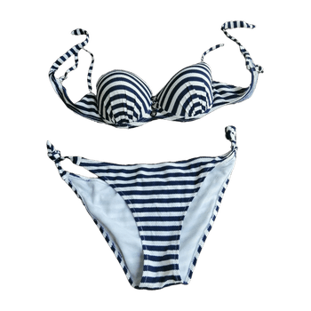 Navy striped bikini setin Porto mare