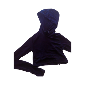Musta huppari crop-helma