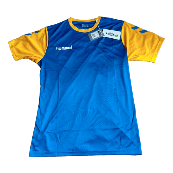 Mėlyni geltoni marškinėliai