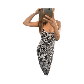 Zebra print maxi dress