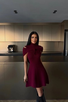 Burgundy Midi Dress