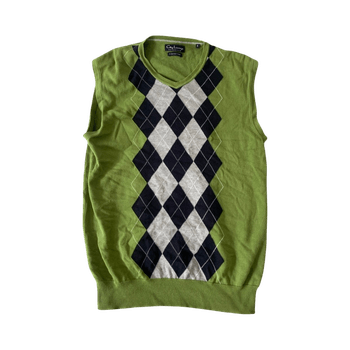 Argyle knit vest