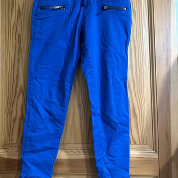 Blue slim fit trousers