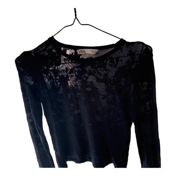 Sort langærmet Zara top