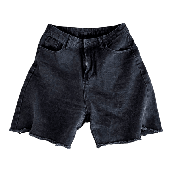 SHEIN black denim shorts