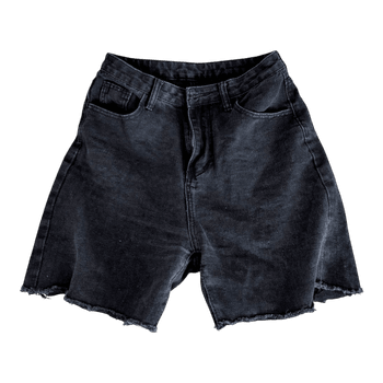 SHEIN black denim shorts
