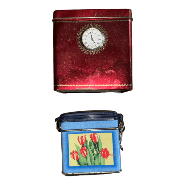 Vintage metal tins