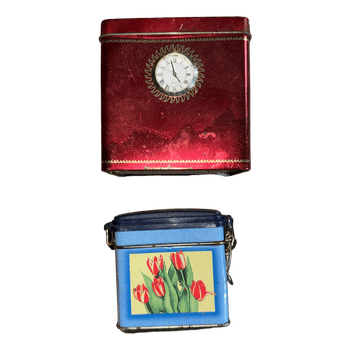 Vintage metal tins