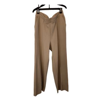 Beige wide leg trousers
