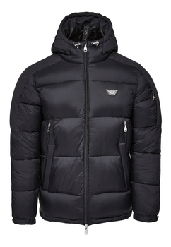 Jet black winter jacket