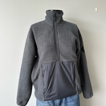 Salomon XS Grey Sherpa Fleece Jacket – Unisex Fit