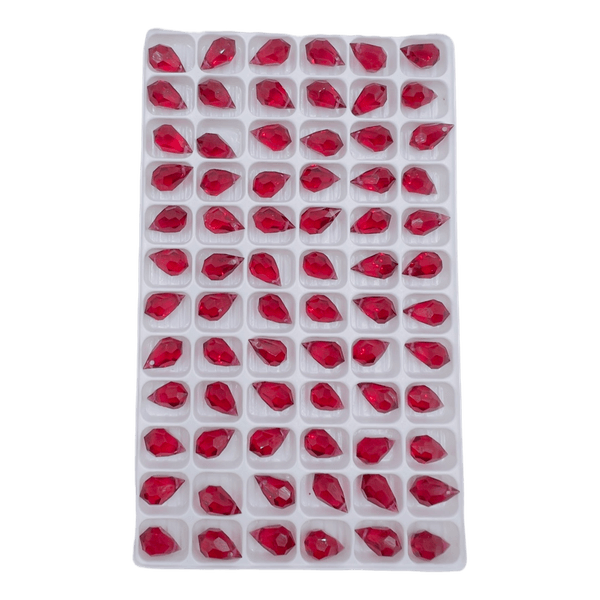 Preciosa Fuchsie Drop Beads 6×10 mm, 72 pcs