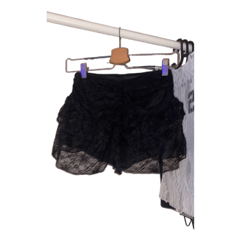 Black lace shorts