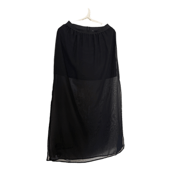 Black sheer maxi skirt