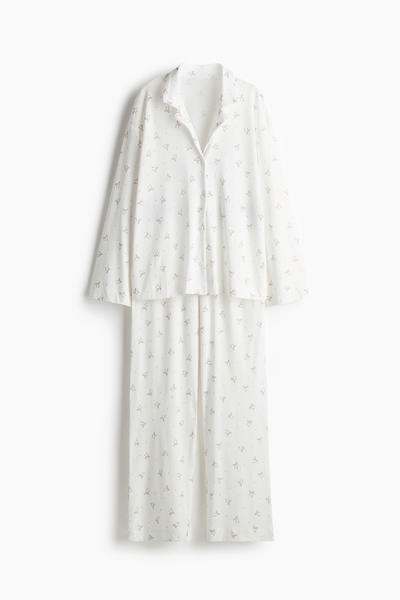 Patterned jersey pyjamas