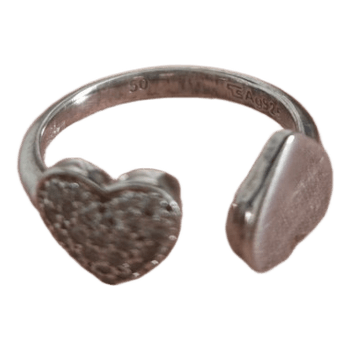 Silver heart ring