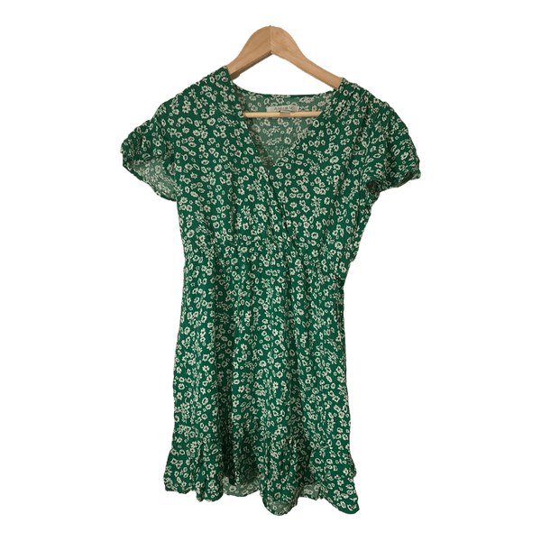Green floral dress