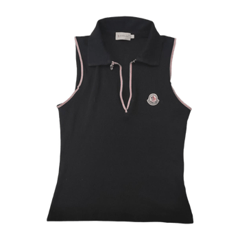 Sleeveless top with collar