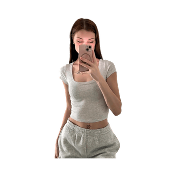 Harmaa ribbi t-paita