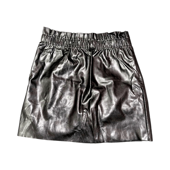 Black leather skirt