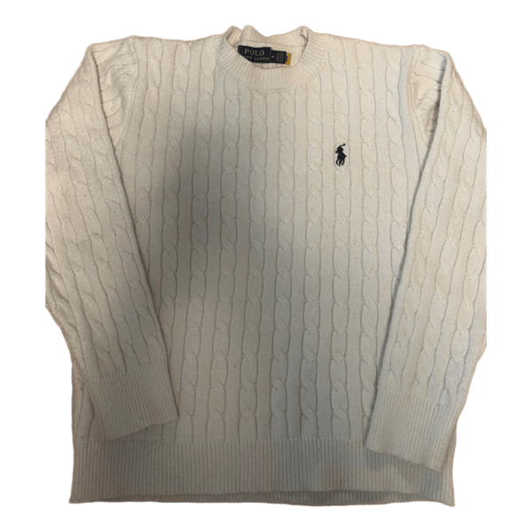 white ralph lauren knitted sweater