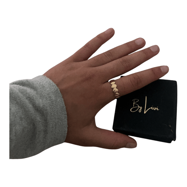 Guld muslinge ring
