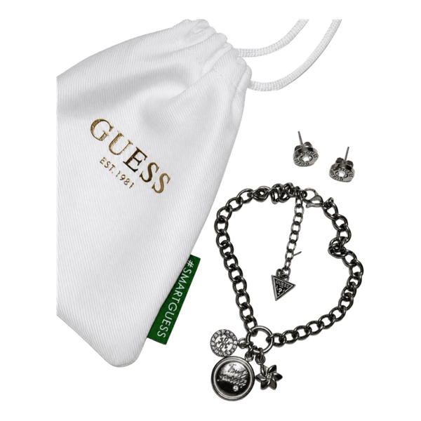 GUESS earrings and bracelet