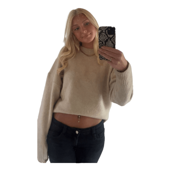 Zara Beige strikket pullover