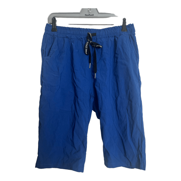 Blue drawstring shorts
