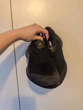 Black athletic sneakers