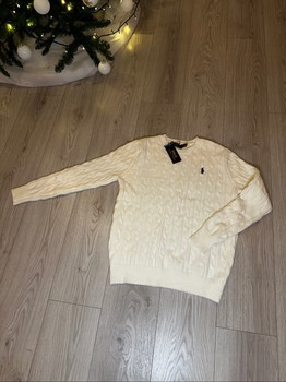 White cable knit sweater Ralph Lauren