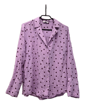 Ellos purple polka-dot blouse