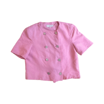 Pink short sleeve jacket