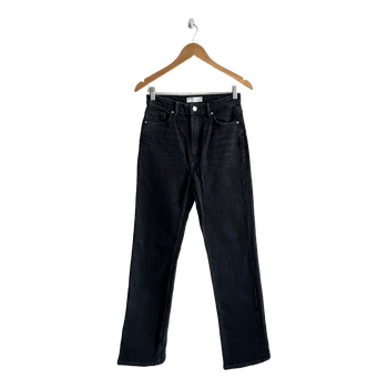 Black straight slim jeans