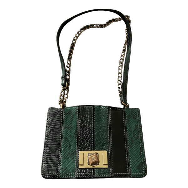 Aldo green patterned handbag
