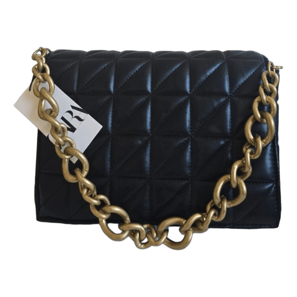 Zara quiltet skuldertaske