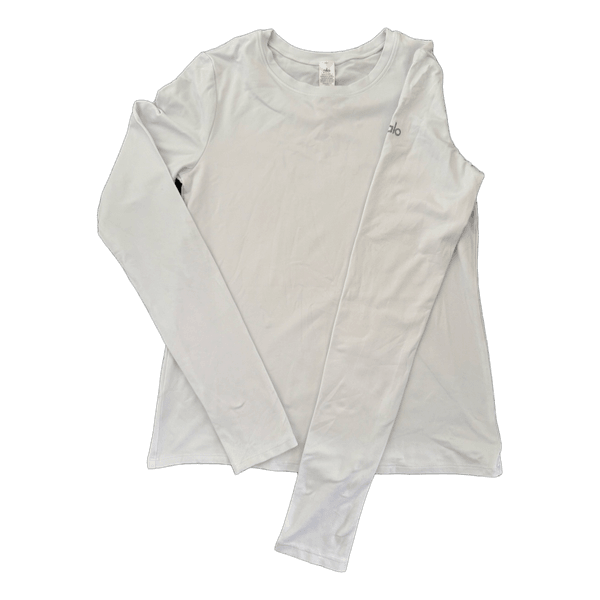 White long-sleeve top