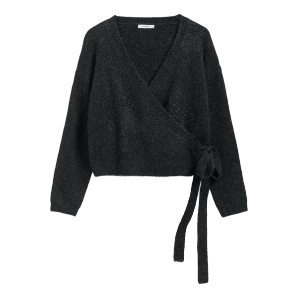 Dark grey wrap sweater
