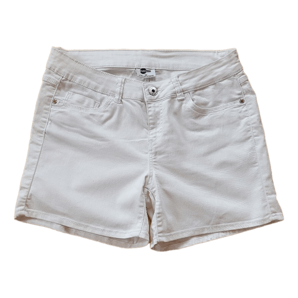 White denim shorts