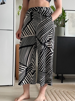 Kuviolliset culottes-housut
