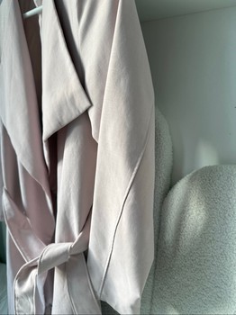 Pink trench coat