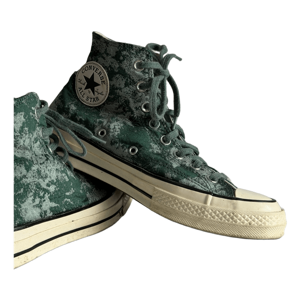 Converse Green velvet high top sneakers