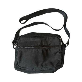 Black messenger shoulder bag