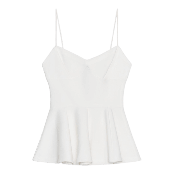 Hvid peplum top fra Zara