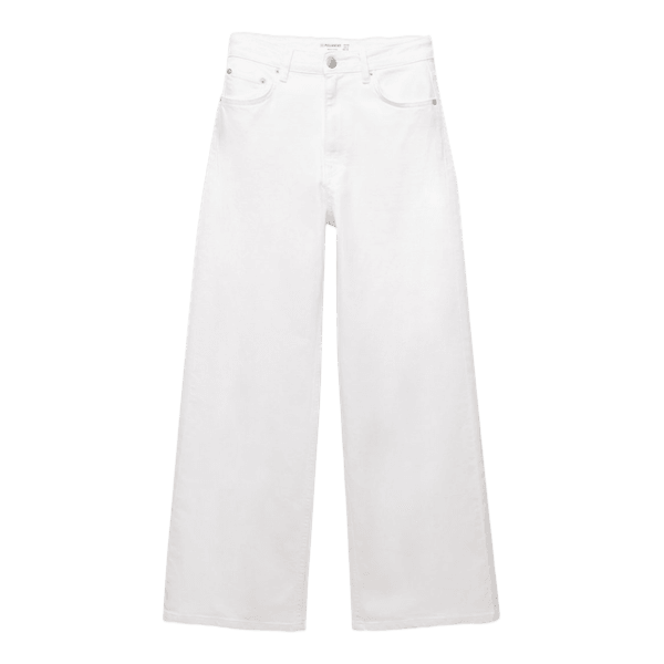 Hvide wide leg jeans