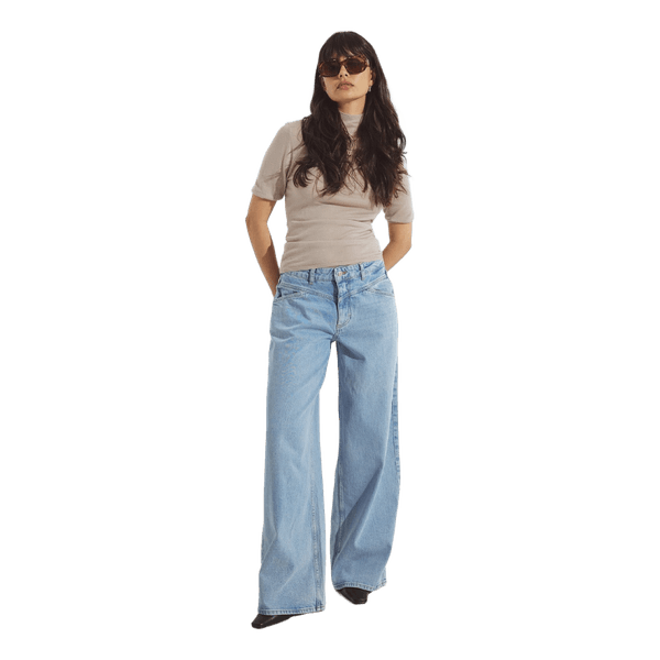 Lyseblå wide-leg jeans